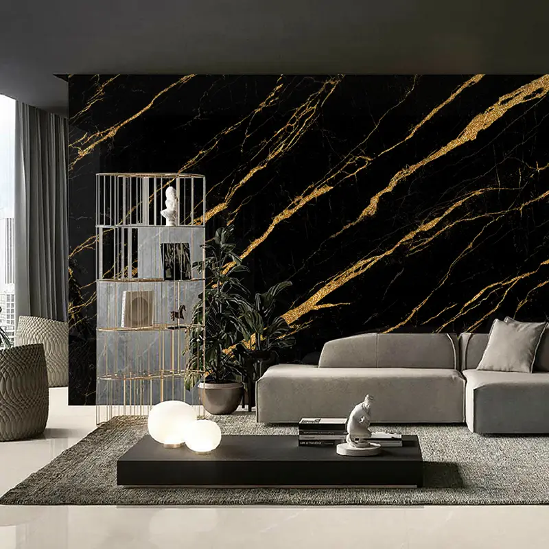 Black Gold Series ພື້ນຫລັງ Marble Panel