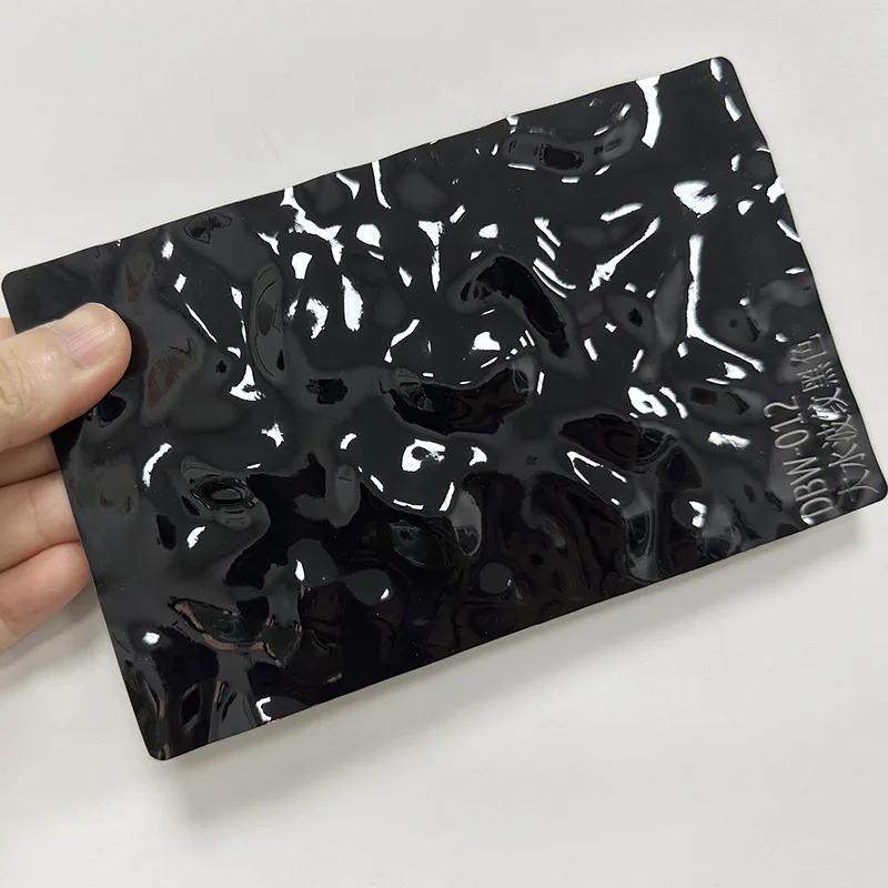 PET Water Ripple Carbon Crystal Wall Panel